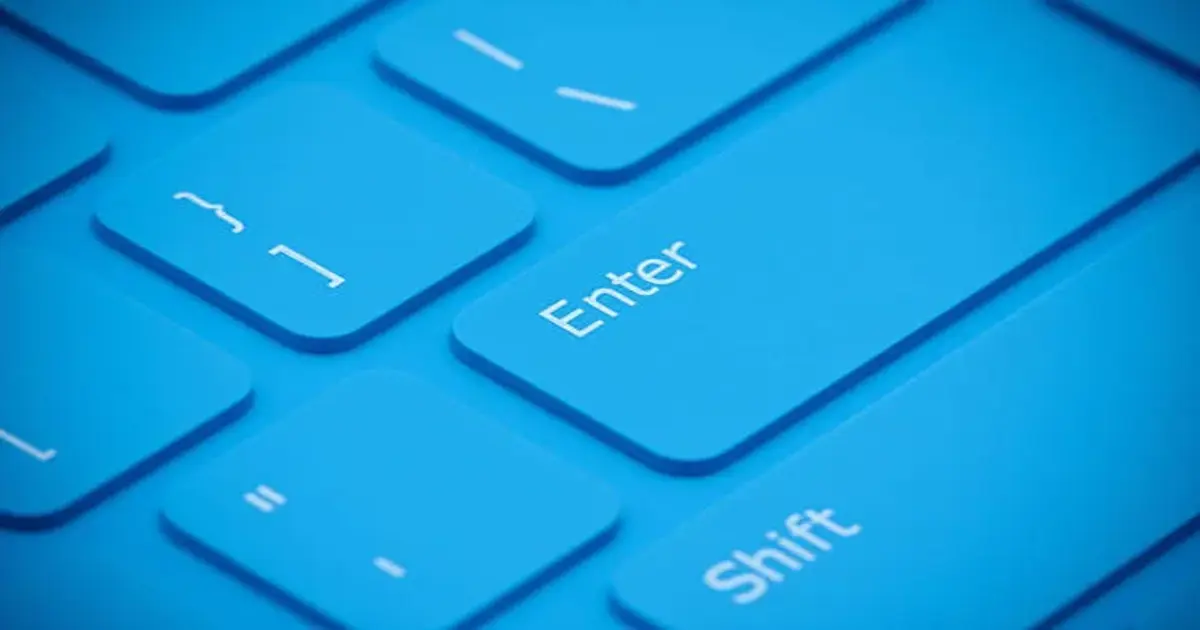 Keyboard image with highlighted Enter Key